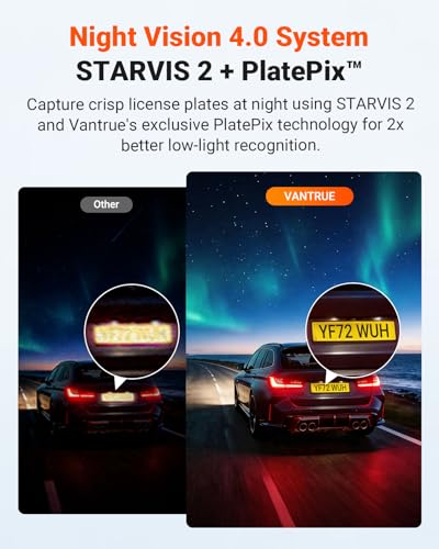 [Bundle-2 Items: Vantrue N4 Pro S Dash Cam & CPL & Hardwire Kit] Triple STARVIS 2 Dash Camera for Cars, 4K+1080P+2.5K Front and Rear Inside, HDR IR Night Vision, 24/7 Buffered Parking Mode, GPS