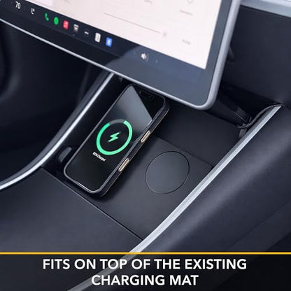 TWRAPS Dual Wireless Phone Charger for Tesla Model 3 / Model Y Center Console Charging Pad