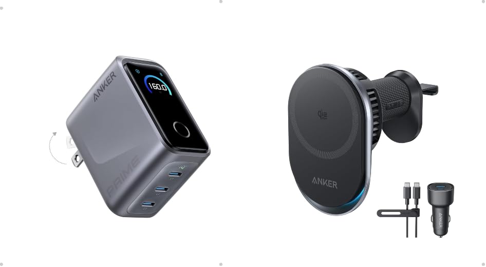 Anker Prime USB C Charger(160W) with Anker Prime Car Charger