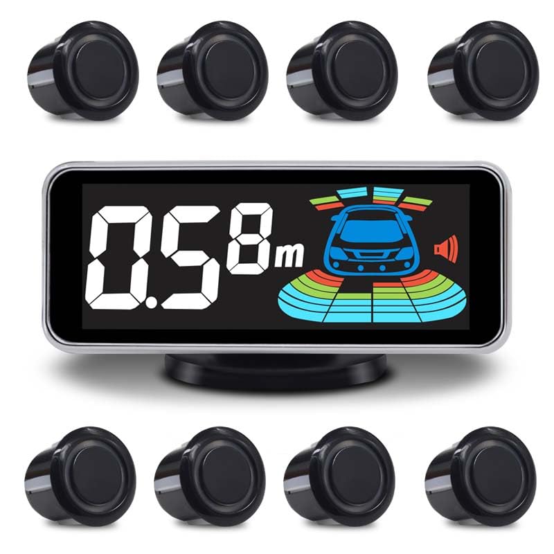 ELSNU Car Parking Sensors Kit Reverse Radar parktronic System Auto Electronics Vehicle Back Assistant Reverse 8 Sensor