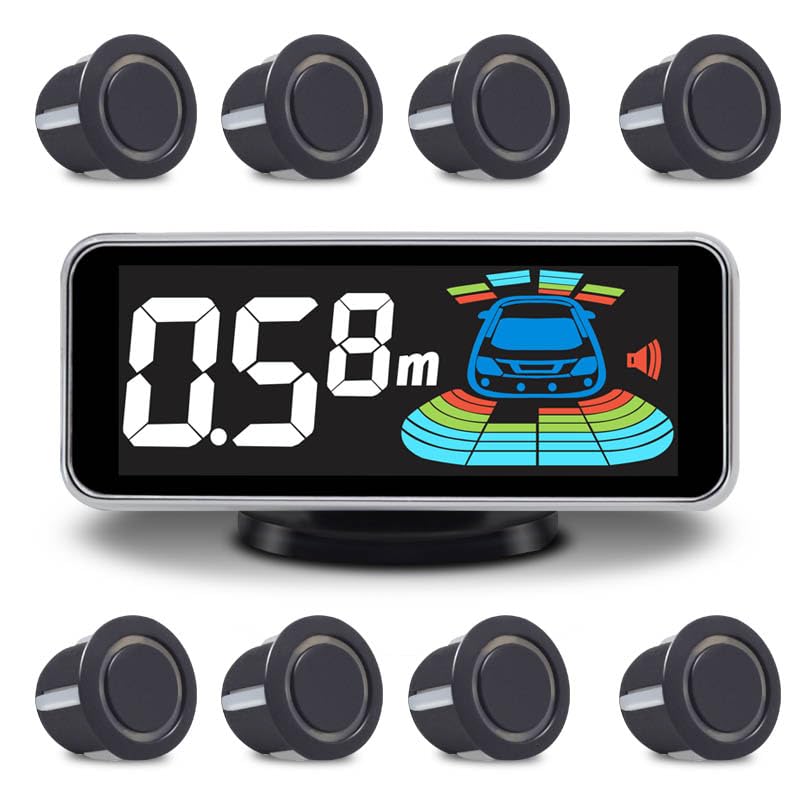 ELSNU Car Parking Sensors Kit Reverse Radar parktronic System Auto Electronics Vehicle Back Assistant Reverse 8 Sensor