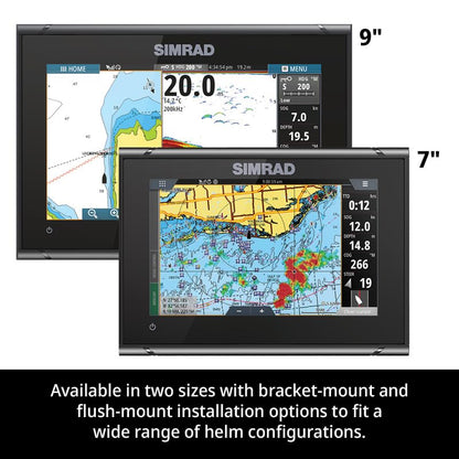 Simrad GO Chartplotter and Fish Finder, with Transducer and Radar Options, Preloaded C-MAP Discover Chart Card