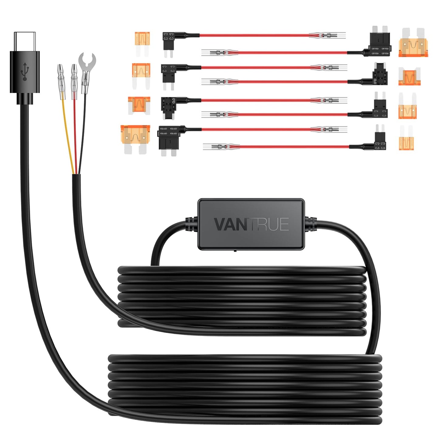[Bundle-2 Items: Vantrue N4 Pro S Dash Cam & CPL & Hardwire Kit] Triple STARVIS 2 Dash Camera for Cars, 4K+1080P+2.5K Front and Rear Inside, HDR IR Night Vision, 24/7 Buffered Parking Mode, GPS