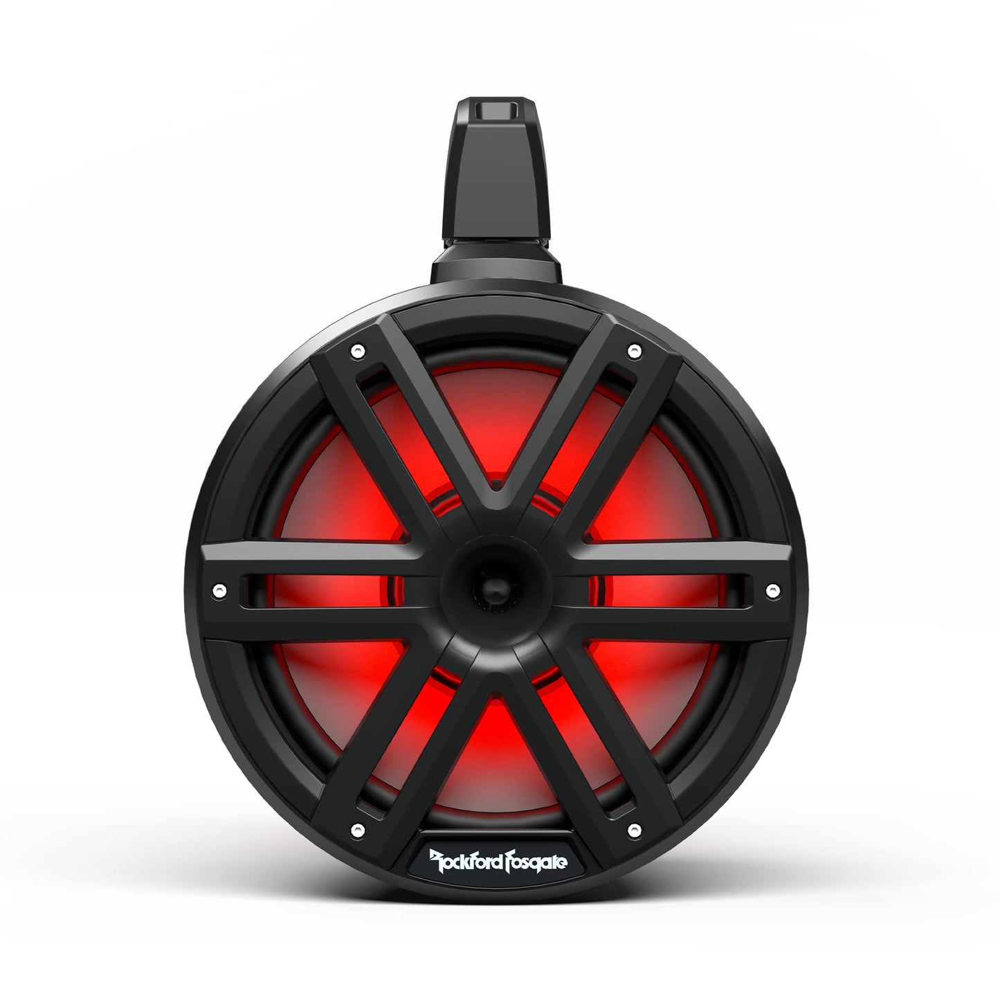 Rockford Fosgate M2WL-10HB Color Optix 10" Multicolor LED Lighted Marine Grade Horn Loaded Speakers in Wake Tower Enclosures - Black (Pair)