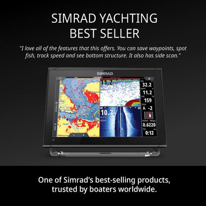Simrad GO Chartplotter and Fish Finder, with Transducer and Radar Options, Preloaded C-MAP Discover Chart Card