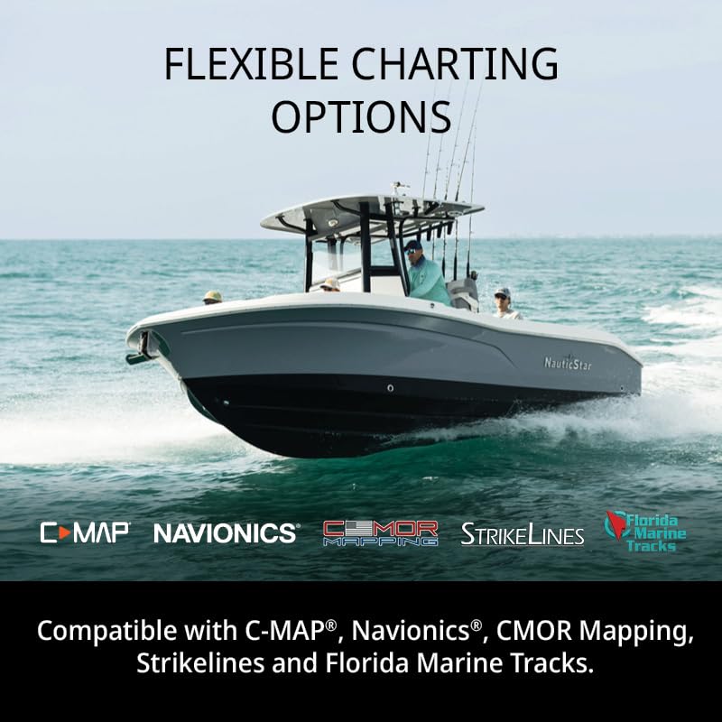 Simrad GO Chartplotter and Fish Finder, with Transducer and Radar Options, Preloaded C-MAP Discover Chart Card