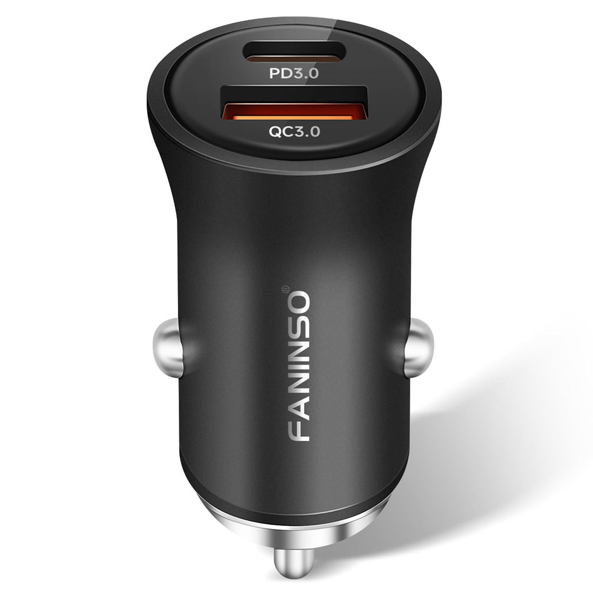 USB C Car Charger, 60W Dual Port (USB‑C + USB‑A) PD/QC Fast Charging 12V/24V Cigarette Lighter Adapter, Compatible with iPhone 17/16/15, Galaxy S26/S25/S24, Pixel, iPad