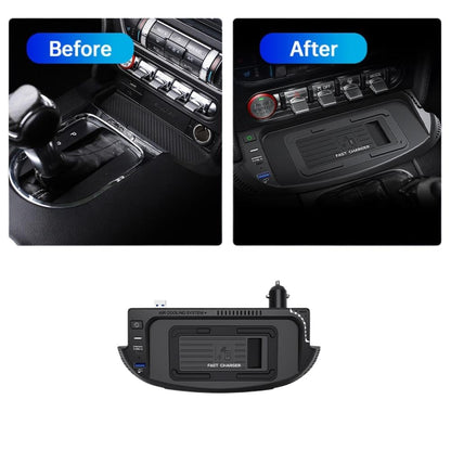 Mustang 2015-2022 Compatible Car Charger Adapter Wireless QI Phone Fast Pad