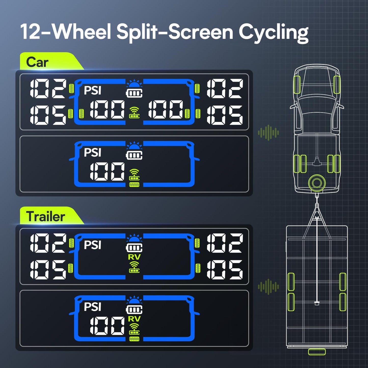 Tymate TM12 TPMS 4 sensors + 6 sensors