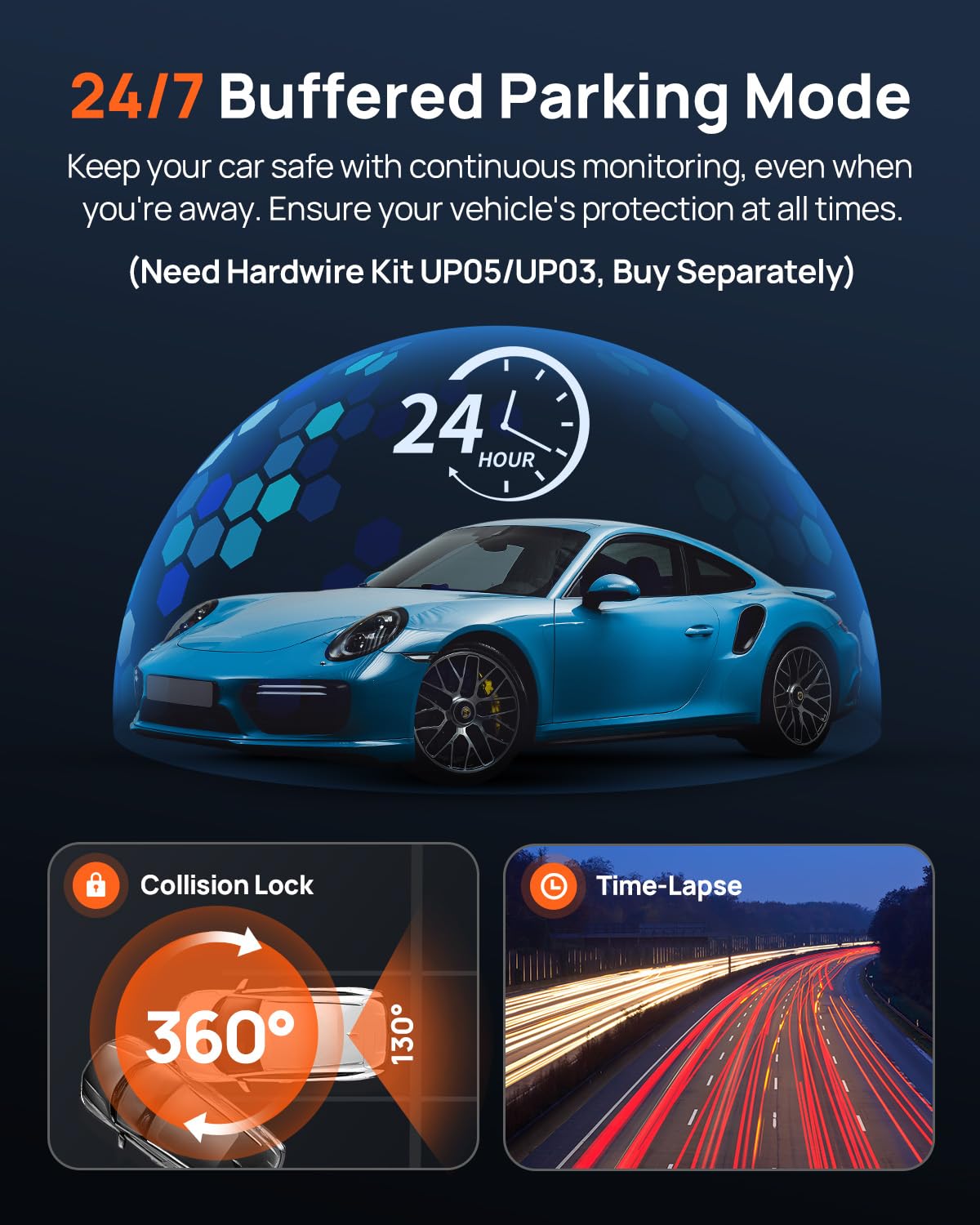 70mai Dual Dash Cam Front and Rear 4K, Car Camera for Cars with Sony IMX678, STARVIS 2 Night Vision, 4G LTE, AI Motion Detection, ADAS, 5GHz Wi-Fi 6, Parking Monitor, Voice Control