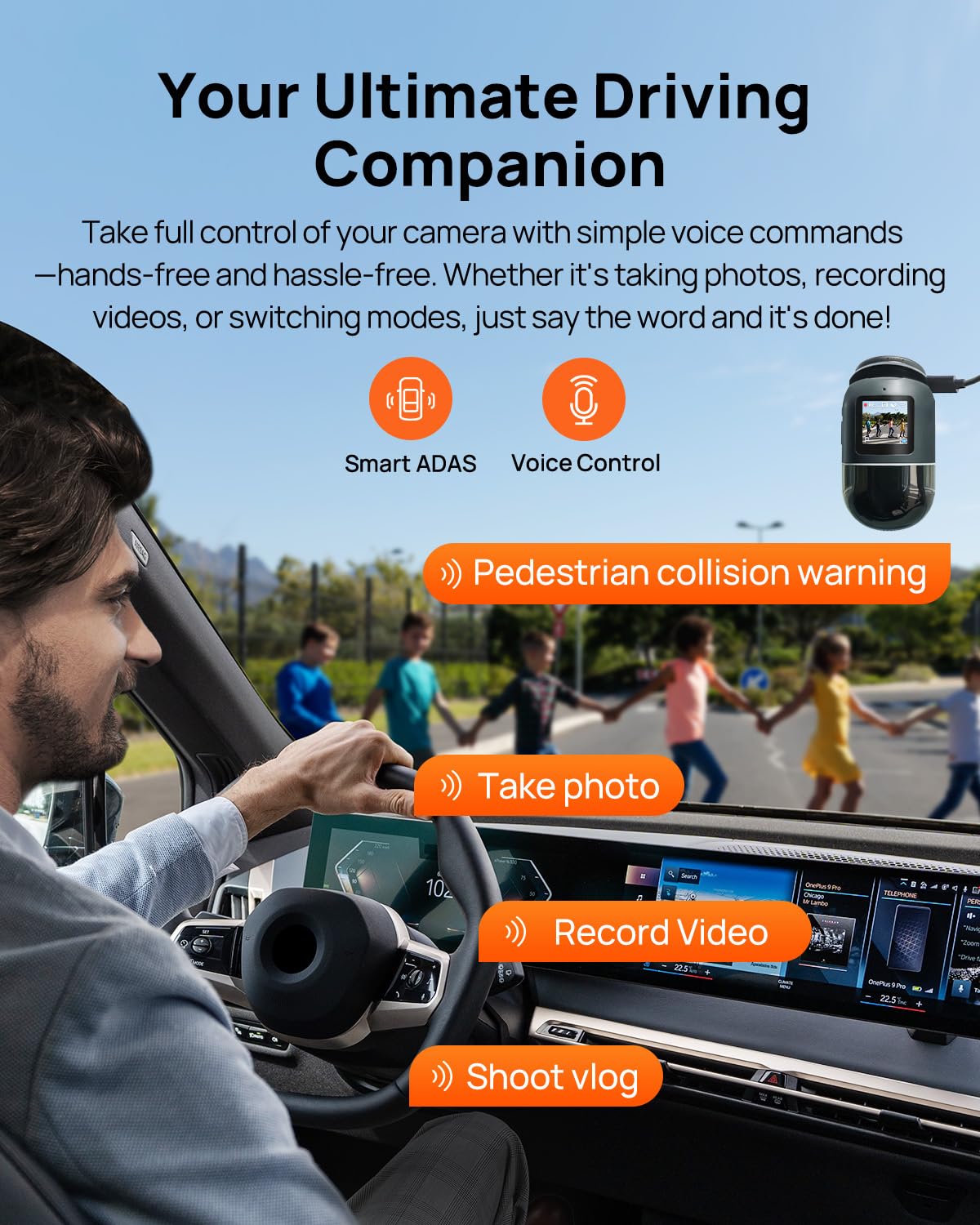 70mai Dual Dash Cam Front and Rear 4K, Car Camera for Cars with Sony IMX678, STARVIS 2 Night Vision, 4G LTE, AI Motion Detection, ADAS, 5GHz Wi-Fi 6, Parking Monitor, Voice Control