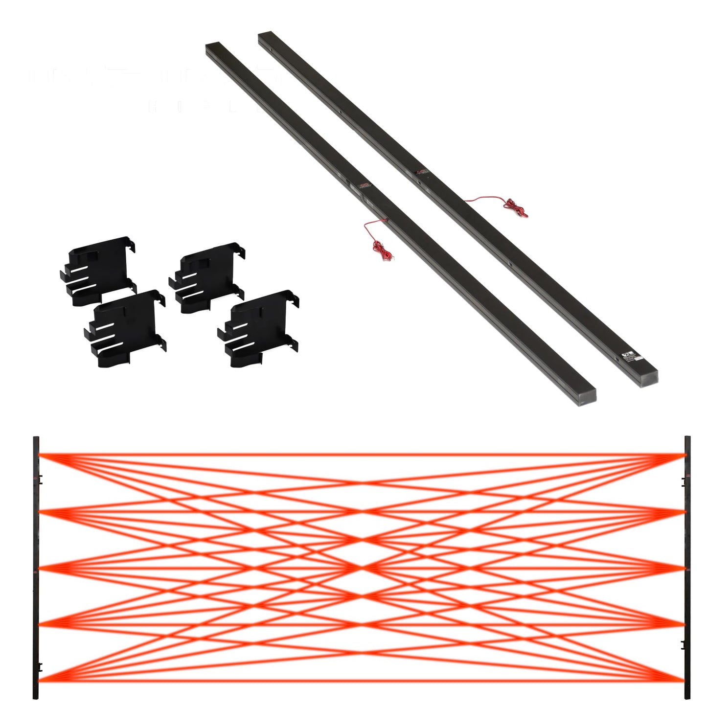 Infinity Shield: Safety Sensor for Garage | 25-Beam Sensor | UL-325 Certified, Seamless Installation & Audible Parking Assistance | Protects Against Open Hatches