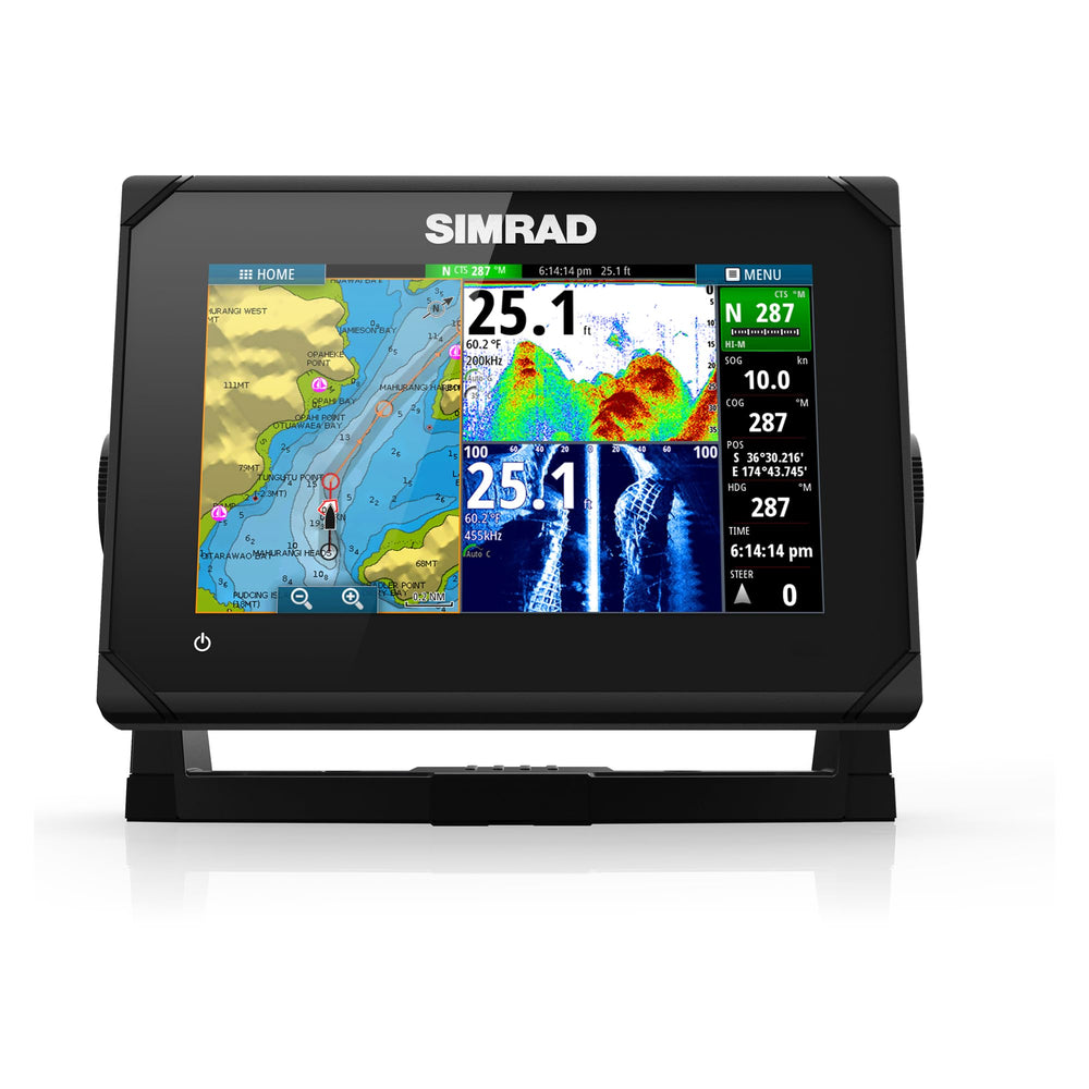 Simrad GO Chartplotter and Fish Finder, with Transducer and Radar Options, Preloaded C-MAP Discover Chart Card