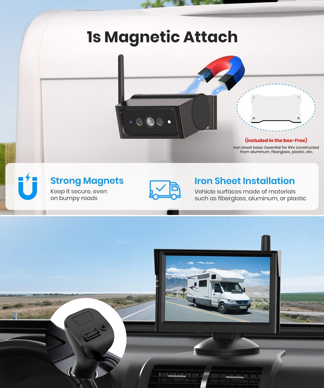 AUTO-VOX Wireless Backup Camera for Truck