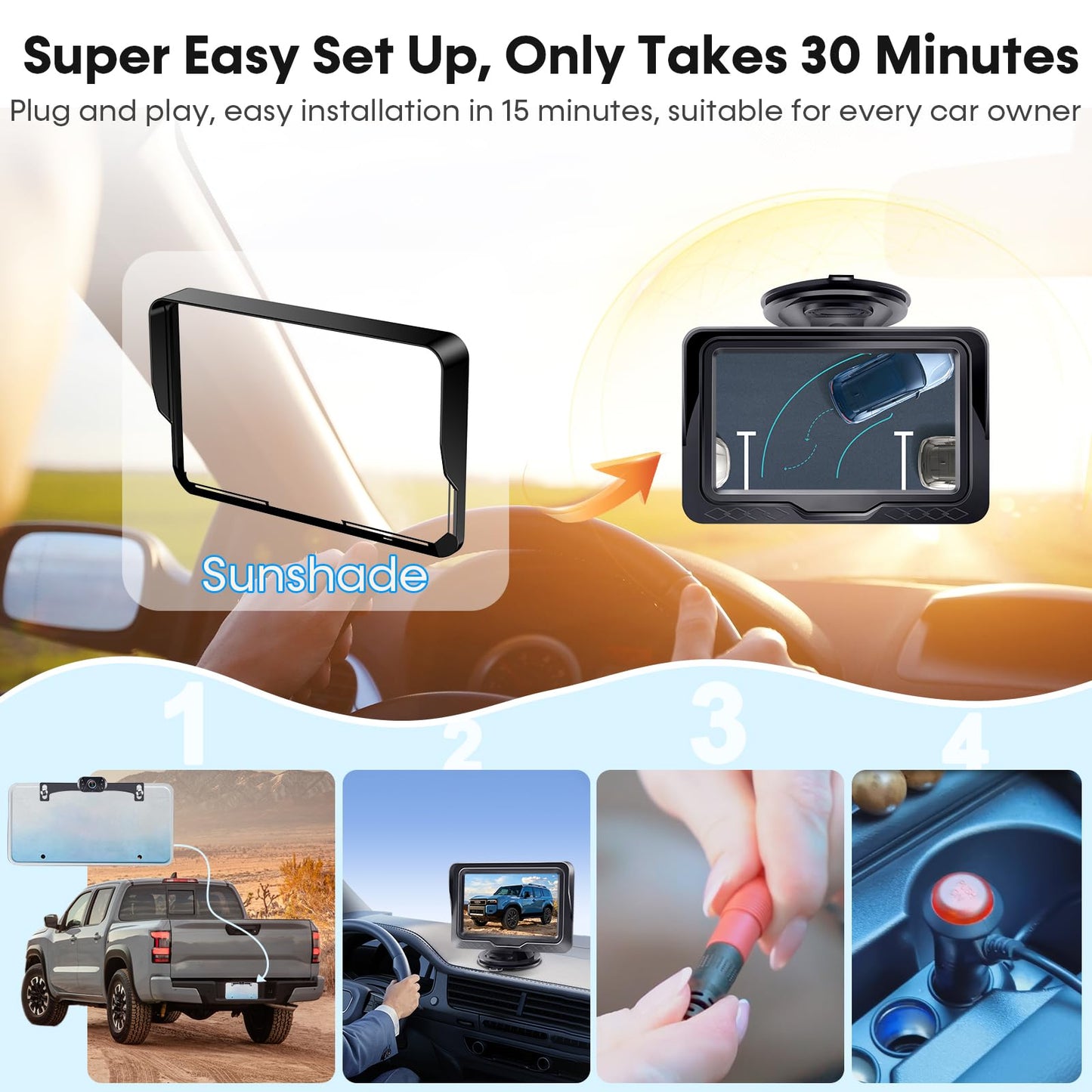 LeeKooLuu HD 1080P Wired Backup Camera