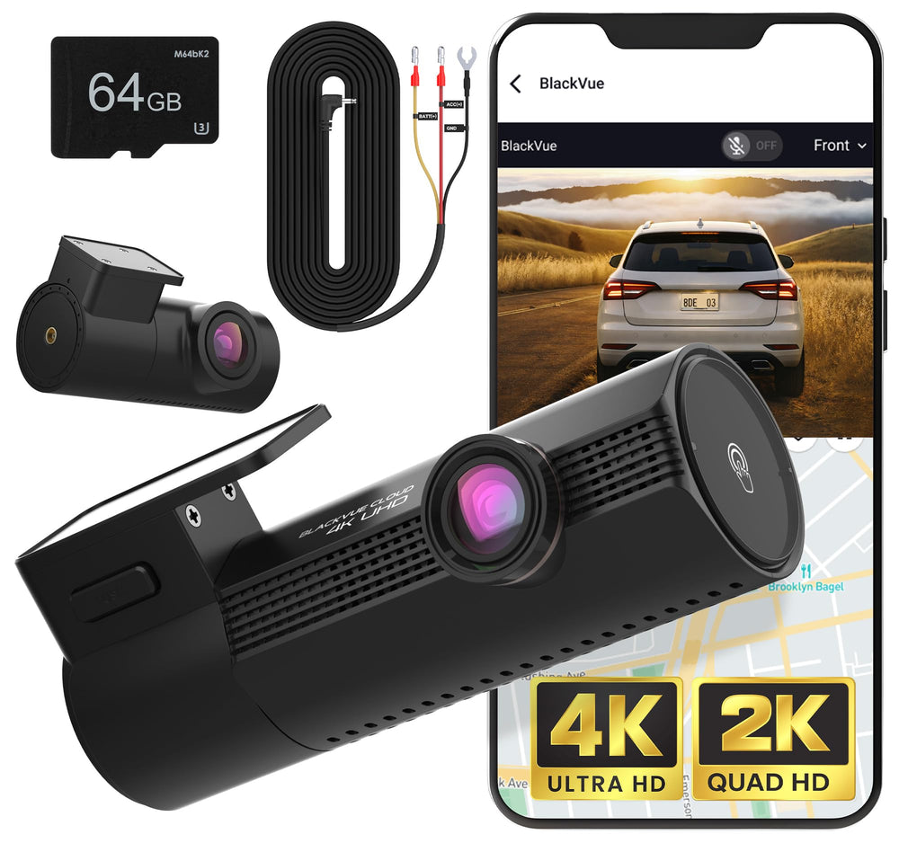 BlackVue ELITE 9-2CH Dash Cam - 4K+2K Dash Cam Front and Rear, Dual HDR STARVIS 2, Power Saving Parking Mode, Free Hardwire & SD Card, Supports up to 1TB, Wi-Fi, GPS, Night Vision, App Control Dashcam