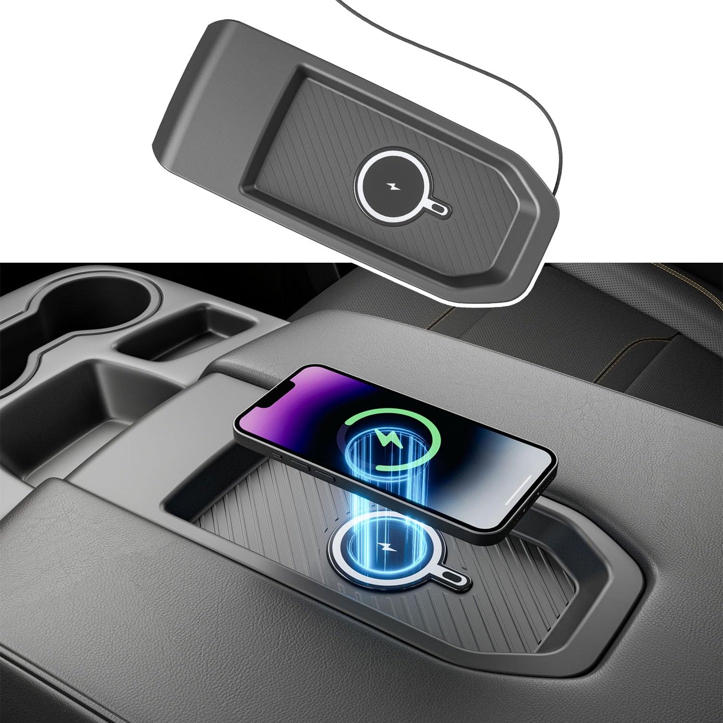 CZmenghe Magnetic Wireless Charger Compatible with 2015-2026 Chevy Silverado GMC Sierra 1500 2500HD 3500HD Phone Charger Tray Replacement for 2015-2026 Chevy Silverado Accessories