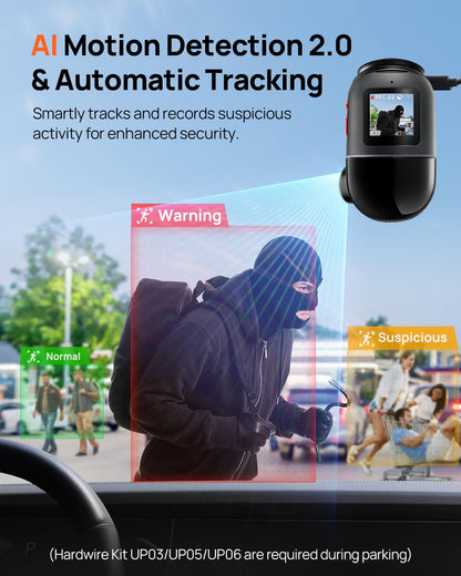 70mai Dual Dash Cam Front and Rear 4K, Car Camera for Cars with Sony IMX678, STARVIS 2 Night Vision, 4G LTE, AI Motion Detection, ADAS, 5GHz Wi-Fi 6, Parking Monitor, Voice Control
