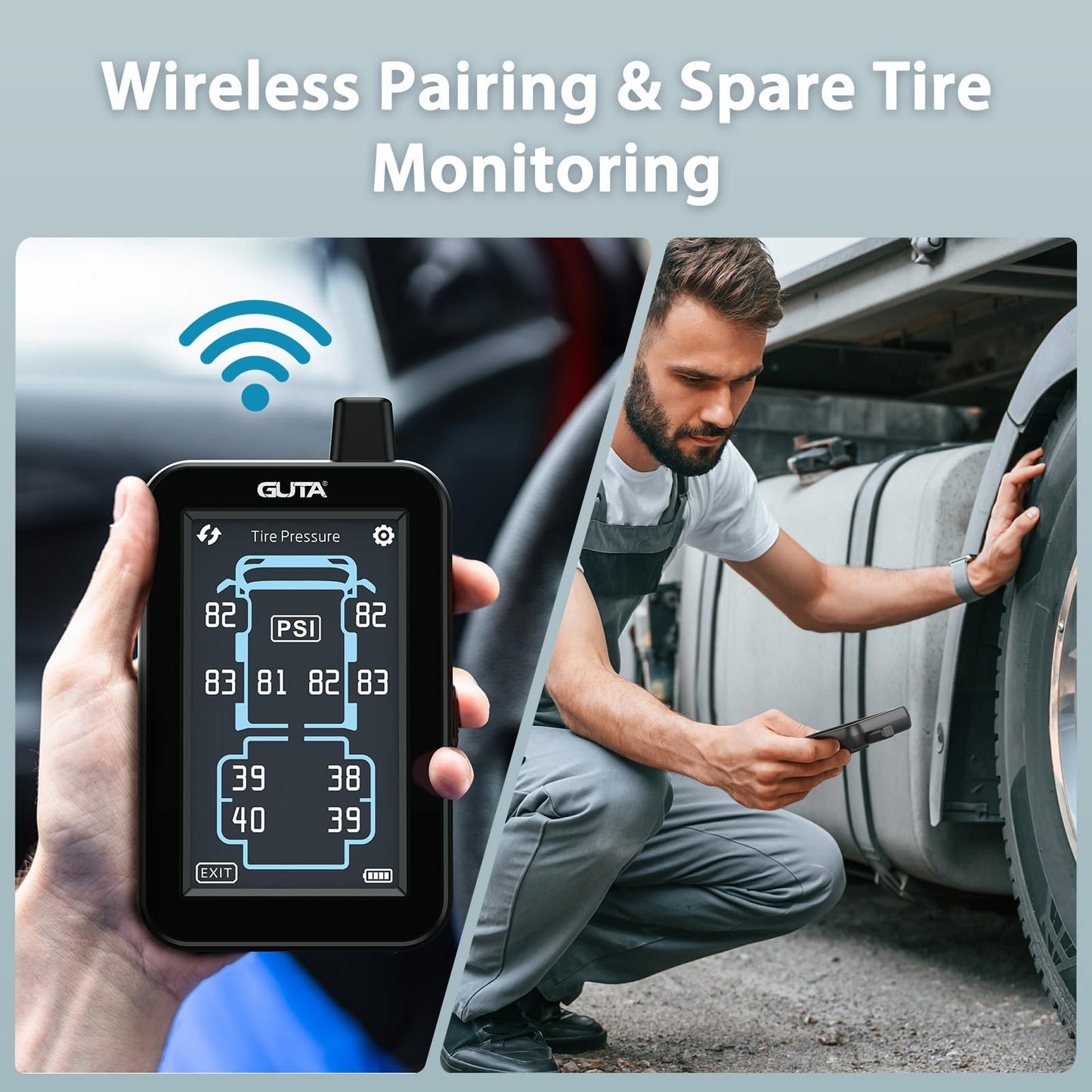 GUTA RV GT80 Trailer Tire Pressure Monitoring System, RV TPMS