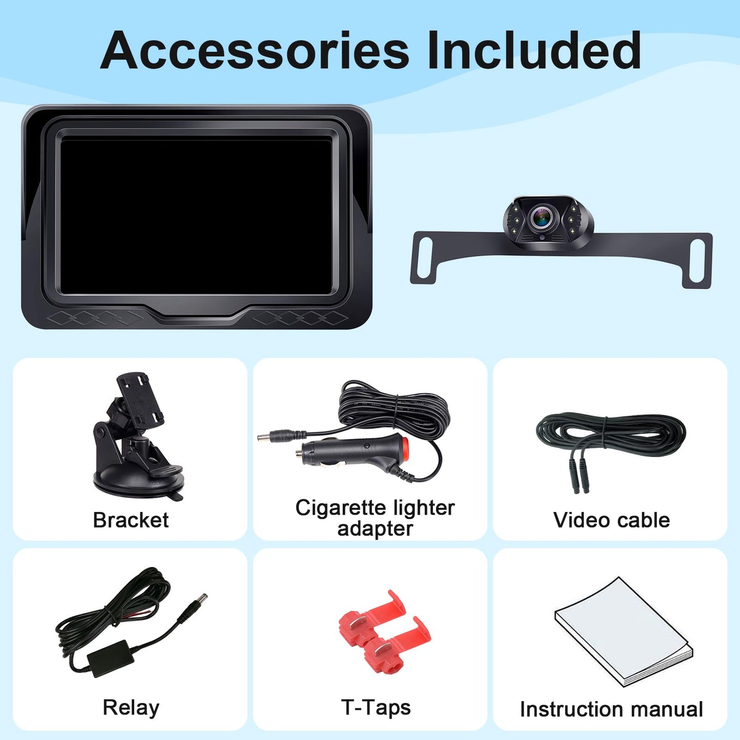 LeeKooLuu HD 1080P Wired Backup Camera