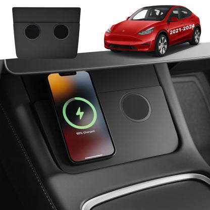 TWRAPS Dual Wireless Phone Charger for Tesla Model 3 / Model Y Center Console Charging Pad