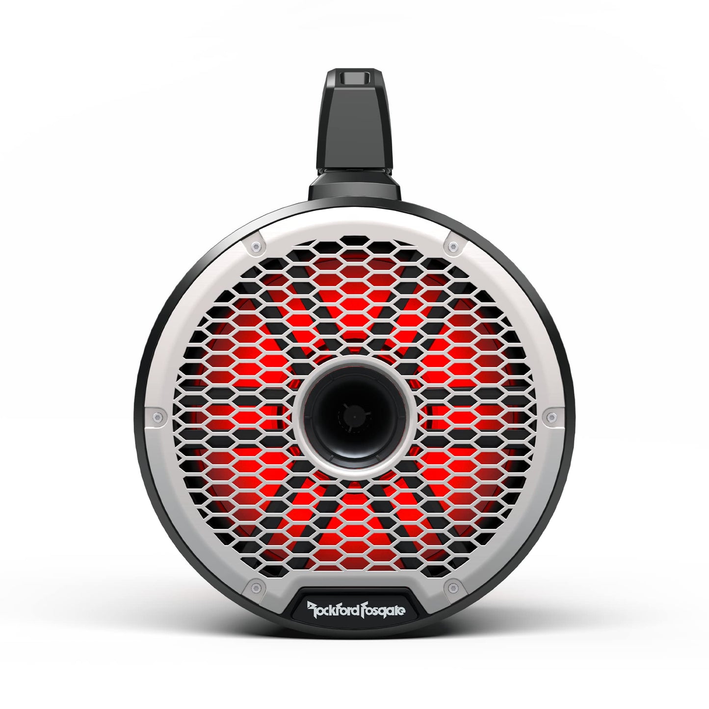 Rockford Fosgate M2WL-10HB Color Optix 10" Multicolor LED Lighted Marine Grade Horn Loaded Speakers in Wake Tower Enclosures - Black (Pair)