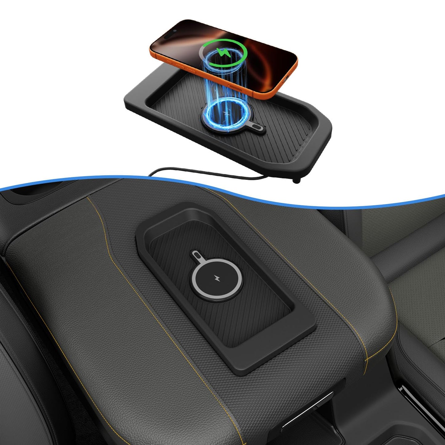 CZmenghe Magnetic Wireless Charger Compatible with 2015-2026 Chevy Silverado GMC Sierra 1500 2500HD 3500HD Phone Charger Tray Replacement for 2015-2026 Chevy Silverado Accessories