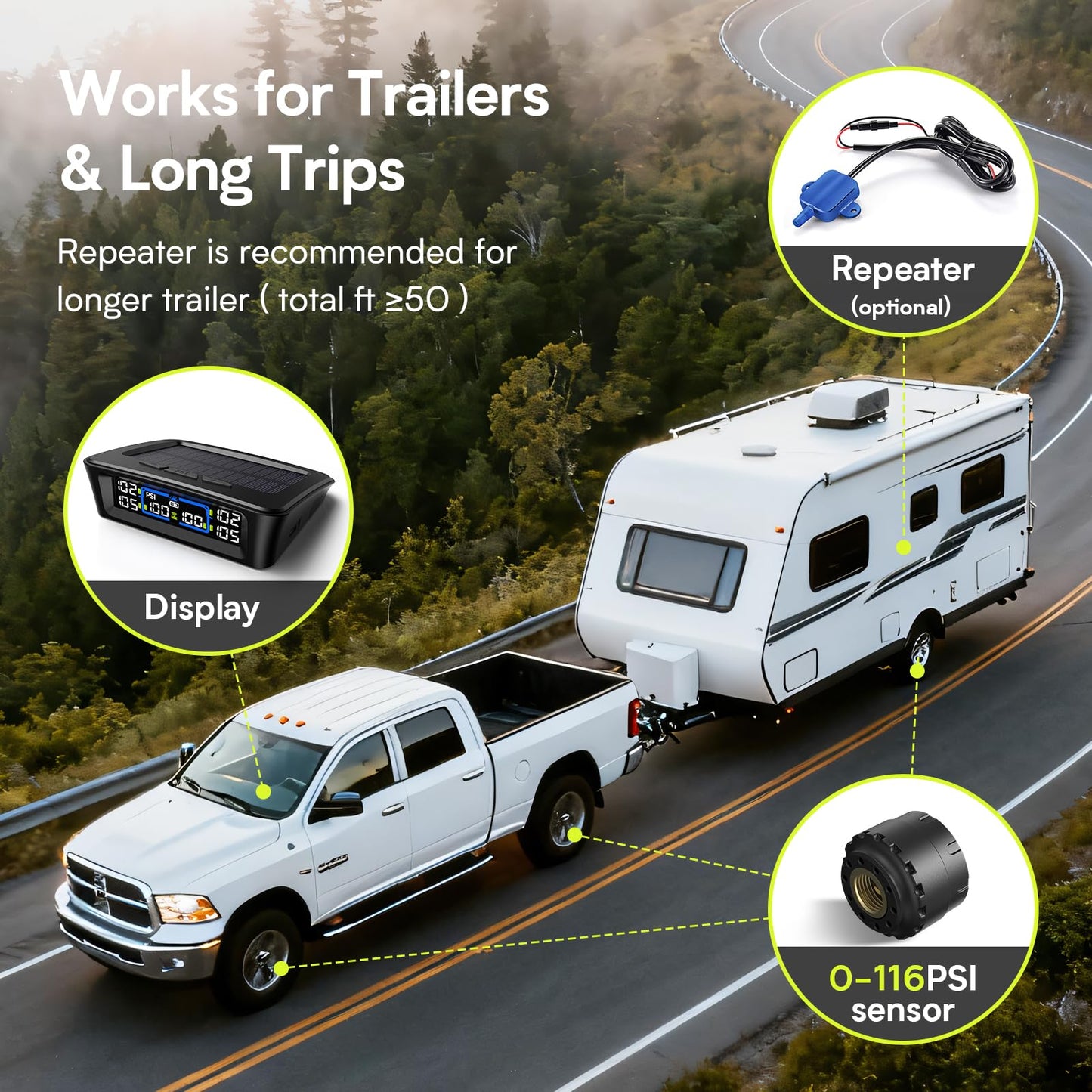 Tymate TM12 TPMS 4 sensors + 6 sensors