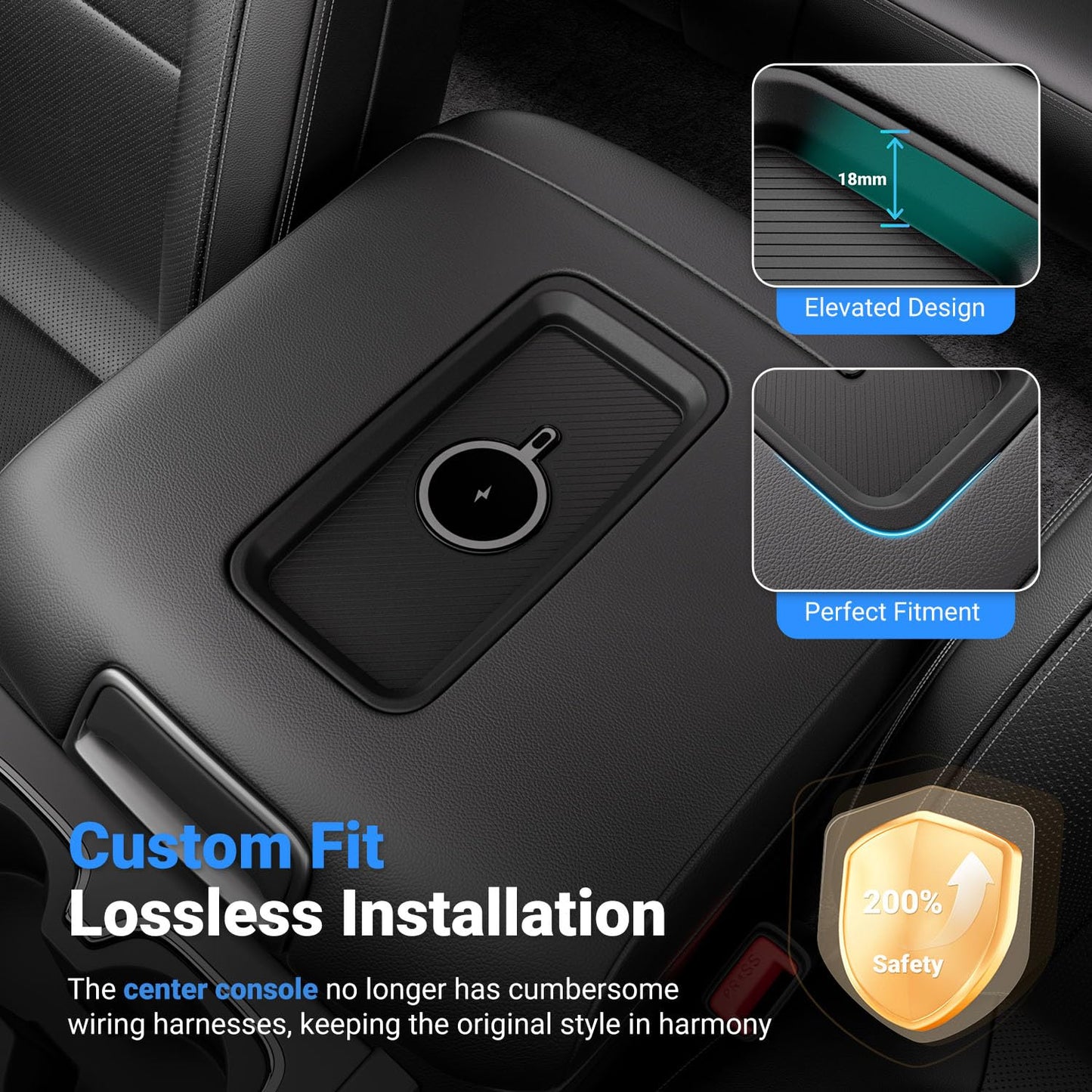 CZmenghe Magnetic Wireless Charger Compatible with 2015-2026 Chevy Silverado GMC Sierra 1500 2500HD 3500HD Phone Charger Tray Replacement for 2015-2026 Chevy Silverado Accessories