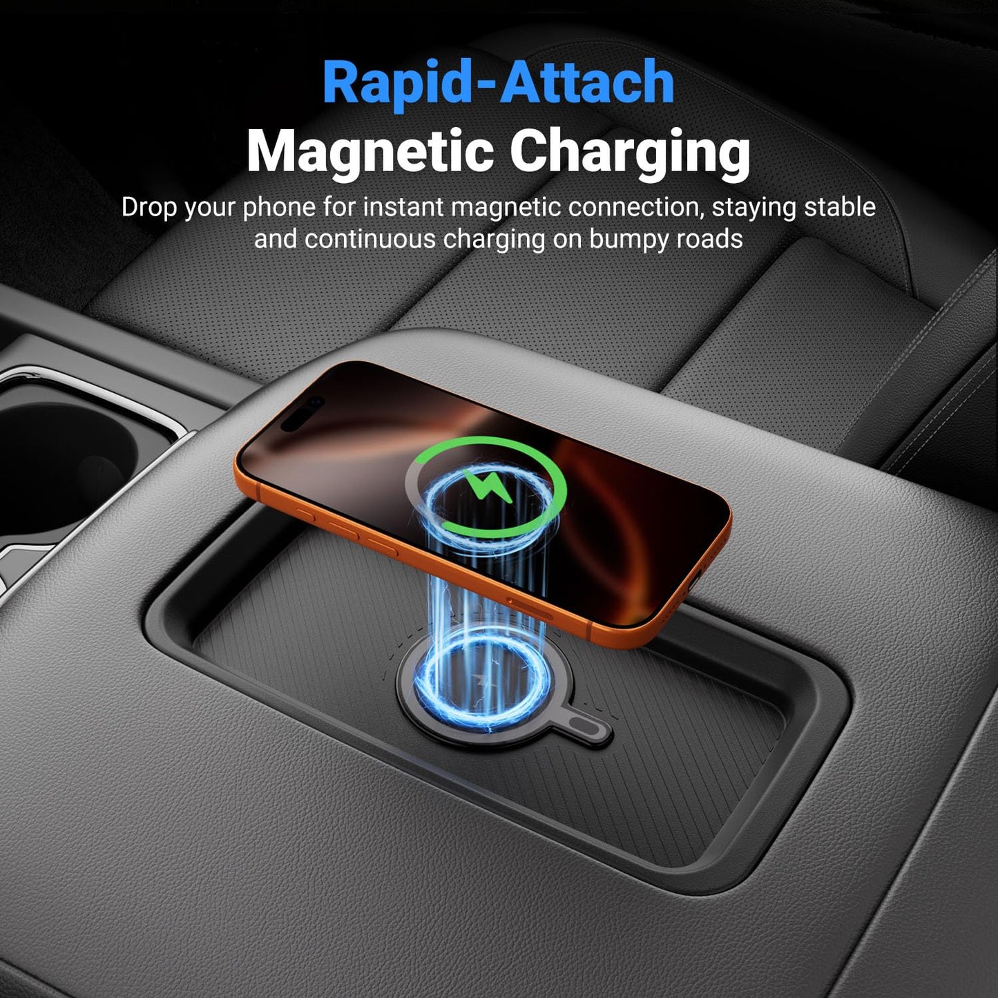 CZmenghe Magnetic Wireless Charger Compatible with 2015-2026 Chevy Silverado GMC Sierra 1500 2500HD 3500HD Phone Charger Tray Replacement for 2015-2026 Chevy Silverado Accessories