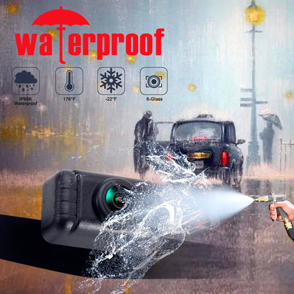 YIMU Backup Camera System with License Plate Backup Camera, Easy Installation, Plug & Play, DIY Guide Lines, 150° Wide Angle, Night Vision, IP69K Waterproof